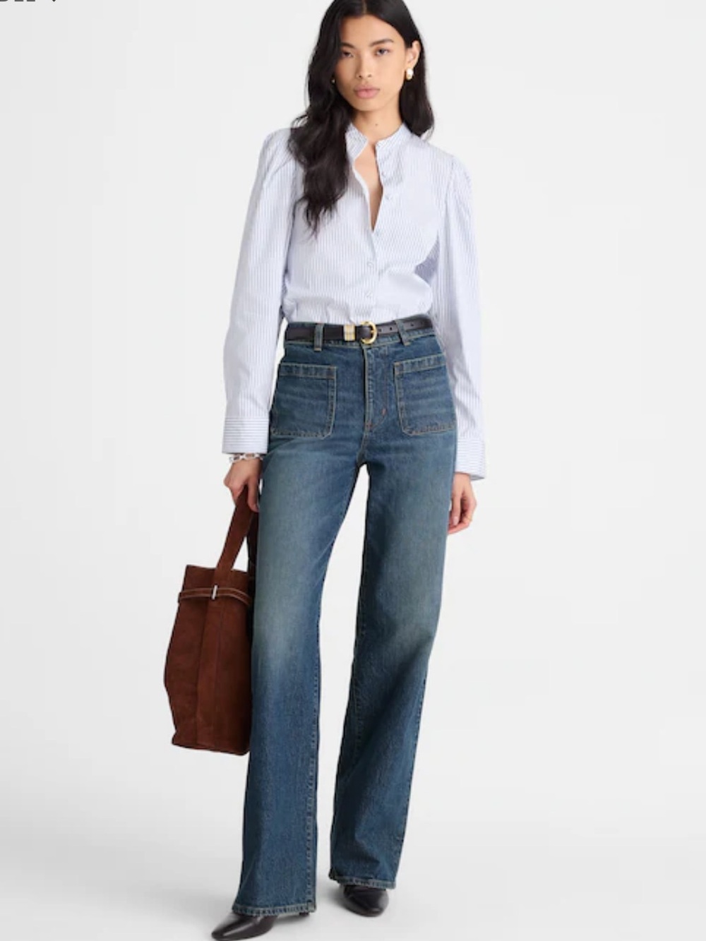 MADEWELL The Emmett Wide-Leg Full
Length Jean: Patch Pocket Edition